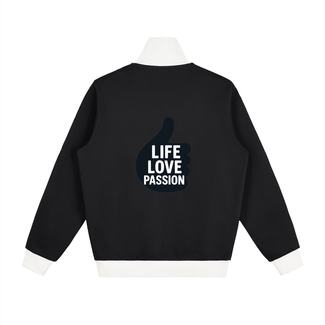 Contrast Side Stripe Fleece Track Jacket