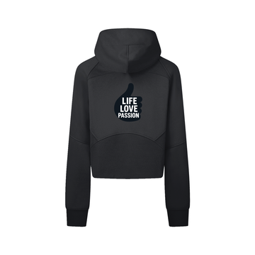 Cropped Zip-Through Hoodie