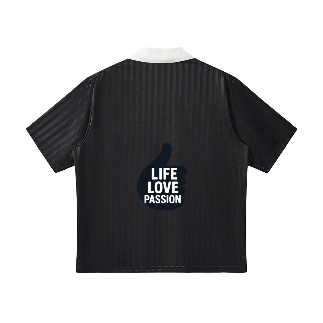 Contrast Collar Striped Soccer Jersey